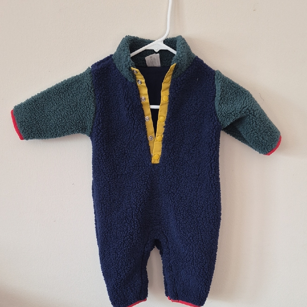 Hanna Andersson Navy Fleece Onesie